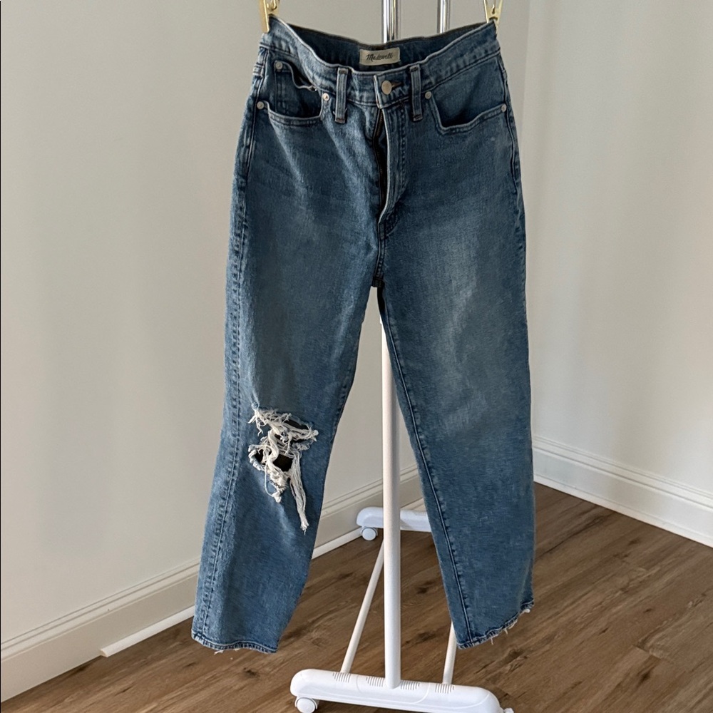 Madewell Stylish Blue Distressed Women Jeans